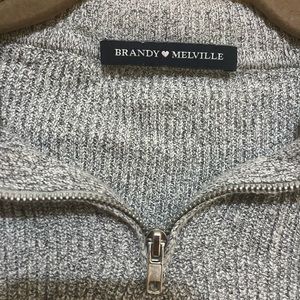 Brandy Melville quarter zip crop sweater